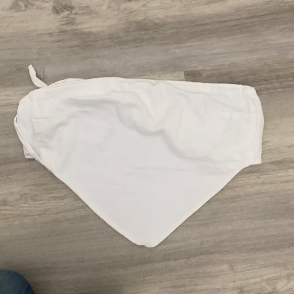 Zara, white, jean, tie tube top,